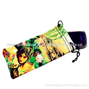 4C Printing Microfiber Phone Pouch